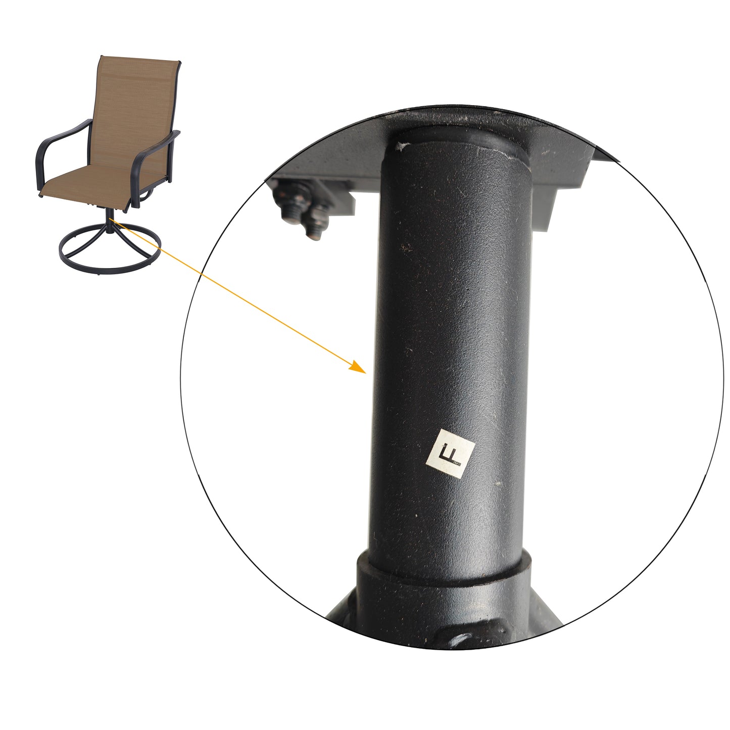 1 Piece Swivel chair parts F