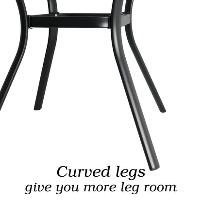 40 inch Round Glass Patio Dining Table with Umbrella Hole