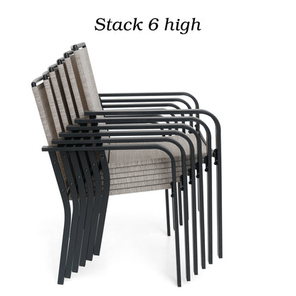 Sling Patio Stackable Dining Chairs