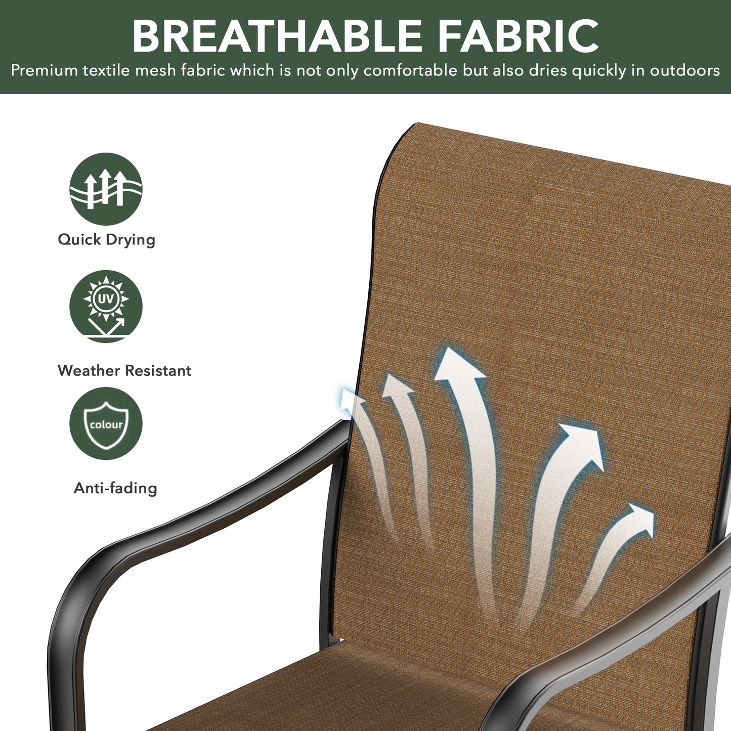 Patio Classic Swivel Chairs and 58" Round Table Set of 7