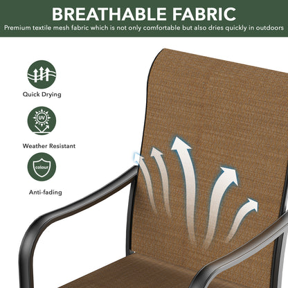 Patio Classic Swivel Chairs and 58" Round Table Set of 7