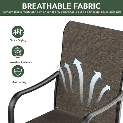 Patio Classic Swivel Chairs and 58" Round Table Set of 7