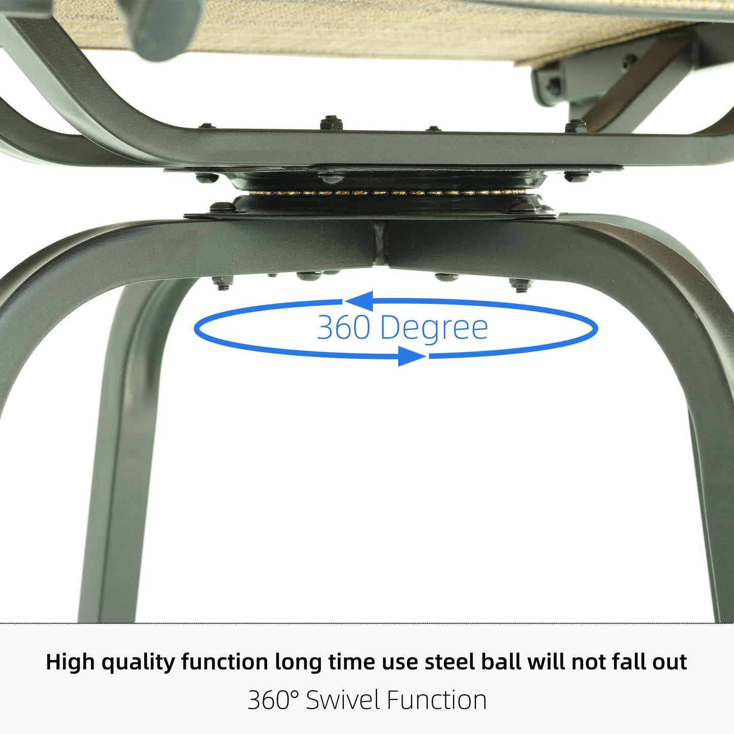 Sling Patio Swivel Bar Chairs Set