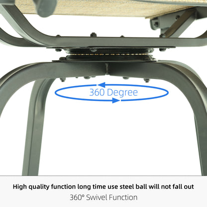 Sling Patio Swivel Bar Chairs Set