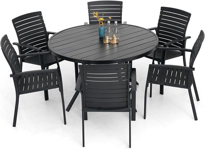 48 inch Round Patio Dining Table with Umbrella Hole