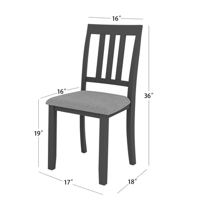 6-Piece Wooden Dining Table Set with Upholstered Chairs and Bench