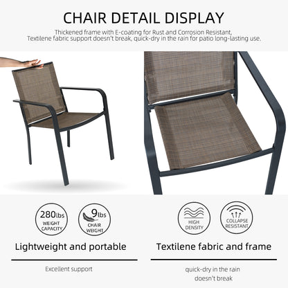 Sling Patio Stackable Dining Chairs