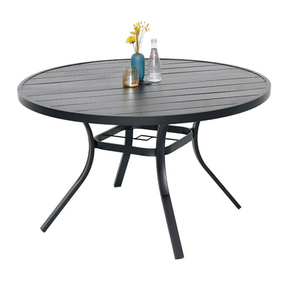 48 inch Round Patio Dining Table with Umbrella Hole