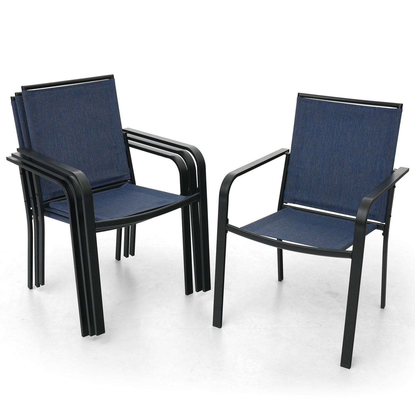 Sling Patio Stackable Dining Chairs