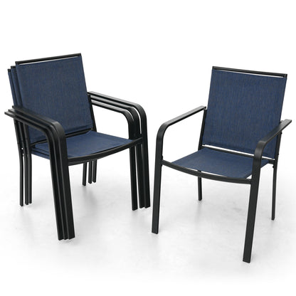 Sling Patio Stackable Dining Chairs