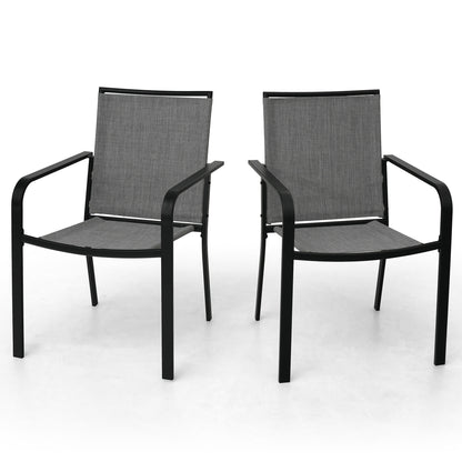 Sling Patio Stackable Dining Chairs