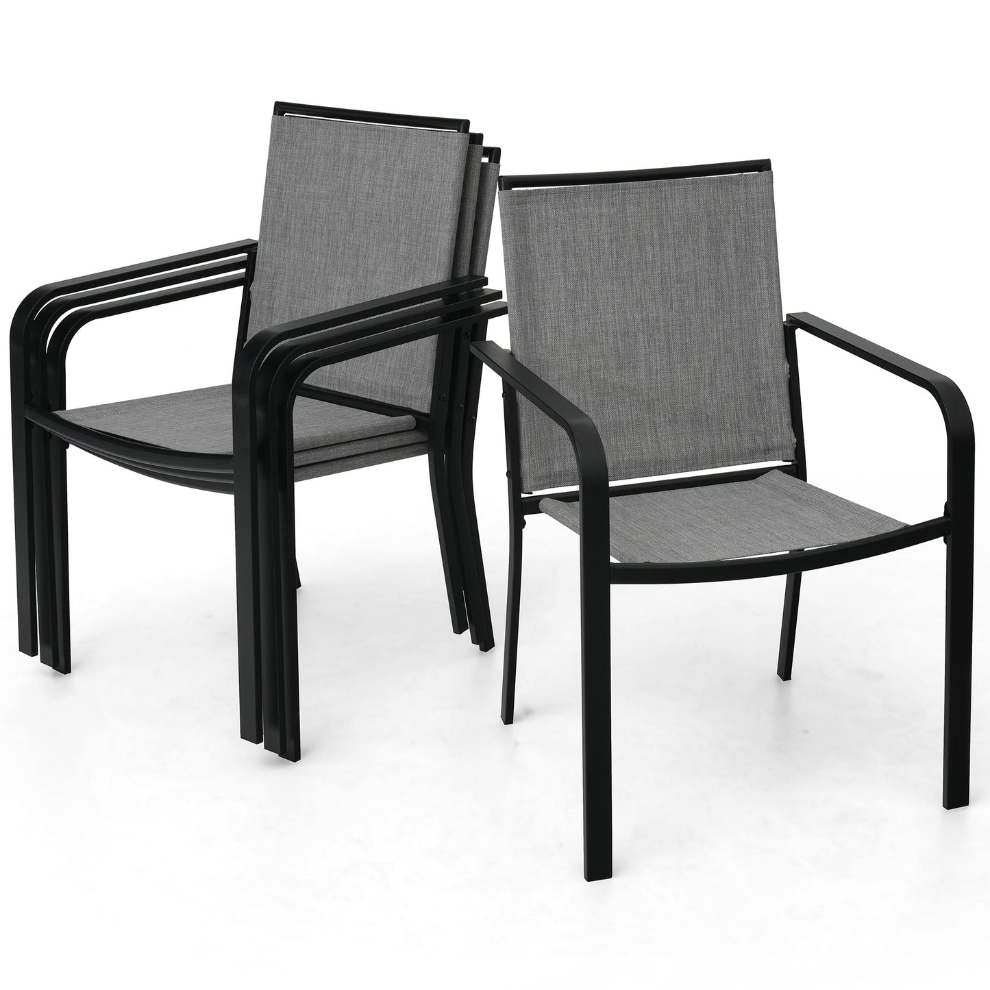 Sling Patio Stackable Dining Chairs