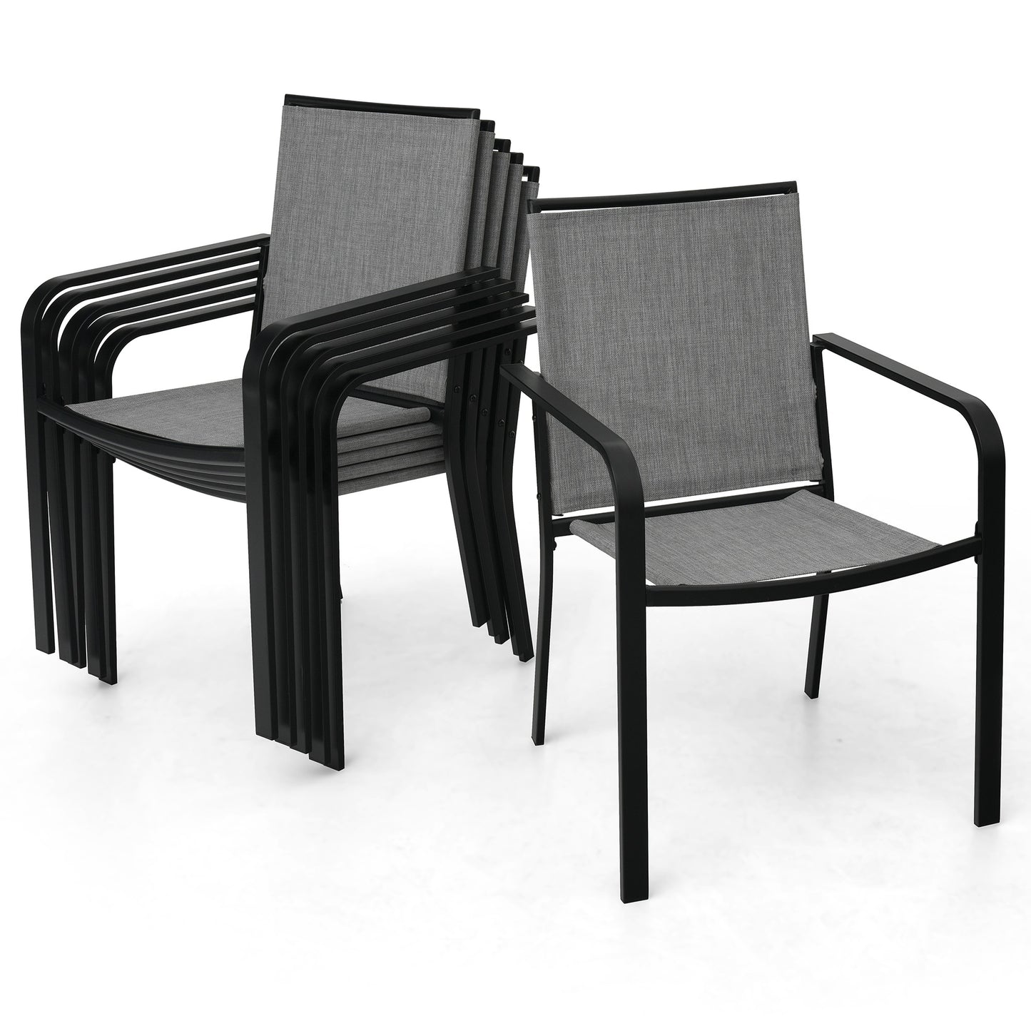 Sling Patio Stackable Dining Chairs