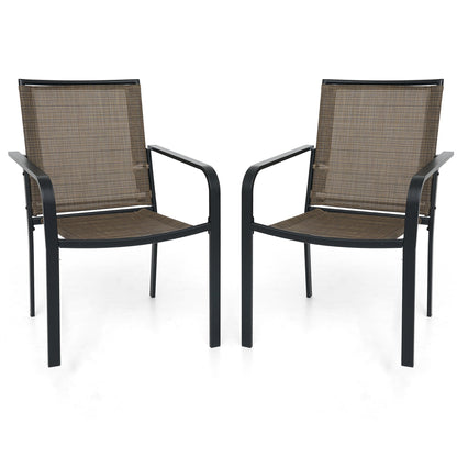 Sling Patio Stackable Dining Chairs