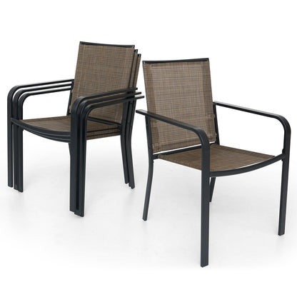 Sling Patio Stackable Dining Chairs