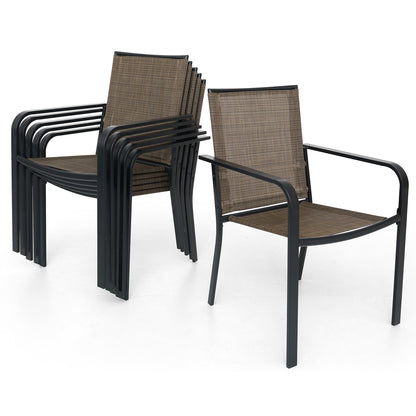 Sling Patio Stackable Dining Chairs