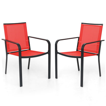 Sling Patio Stackable Dining Chairs
