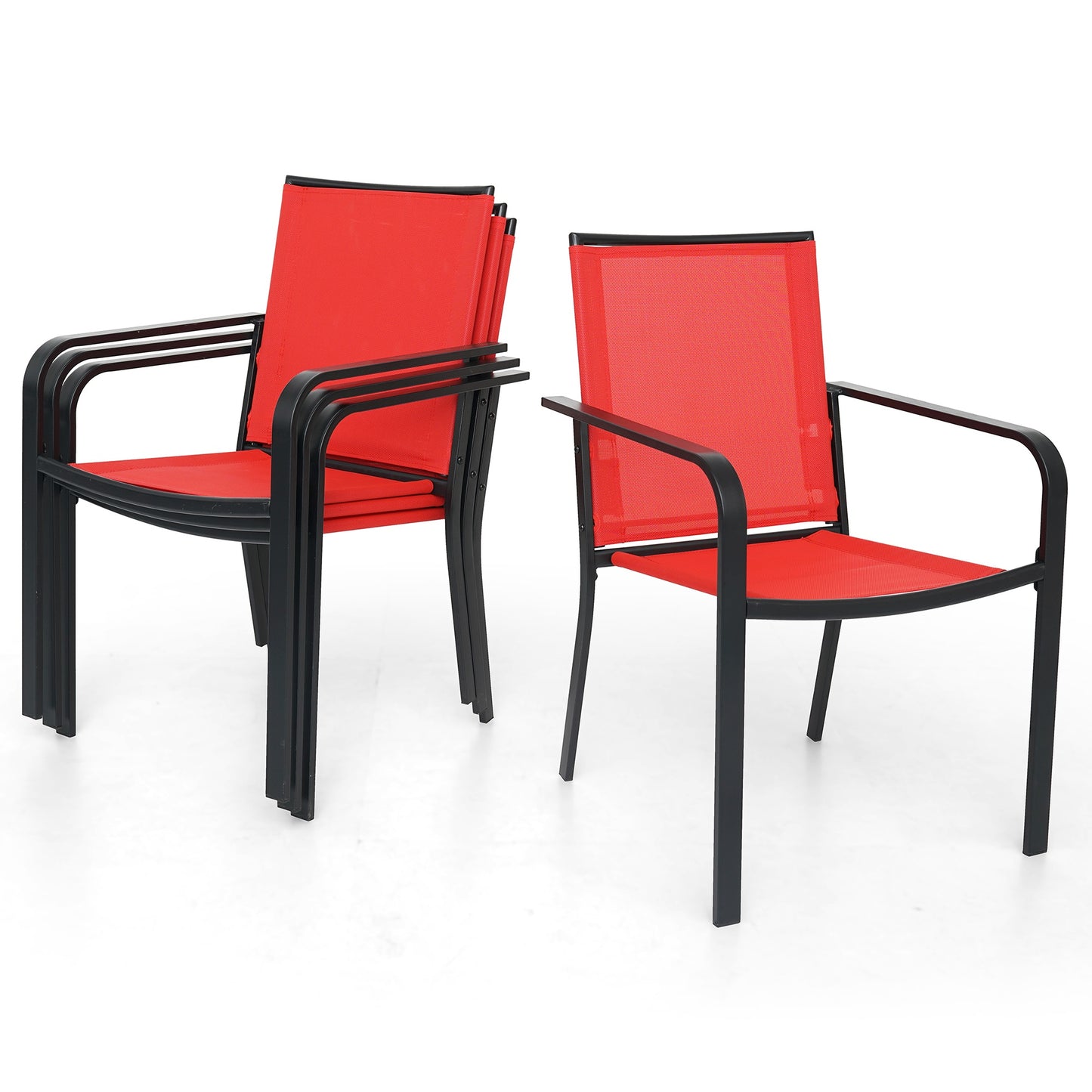 Sling Patio Stackable Dining Chairs