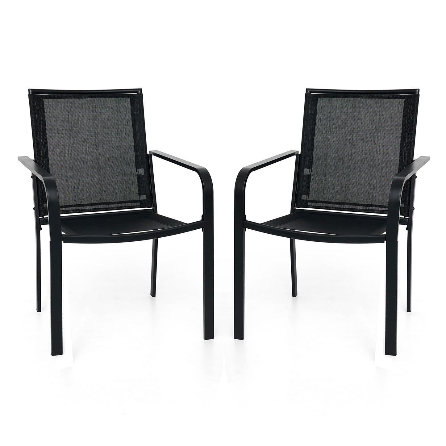 Sling Patio Stackable Dining Chairs