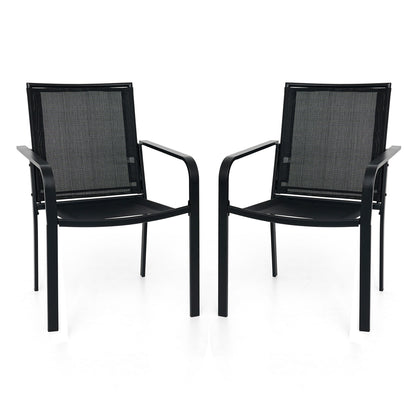 Sling Patio Stackable Dining Chairs