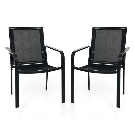 Sling Patio Stackable Dining Chairs
