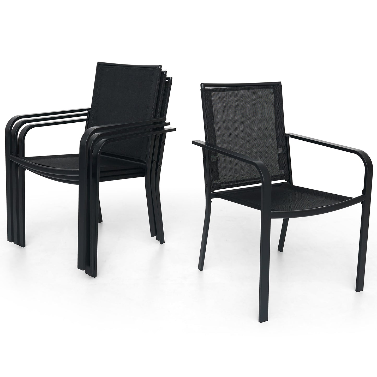 Sling Patio Stackable Dining Chairs