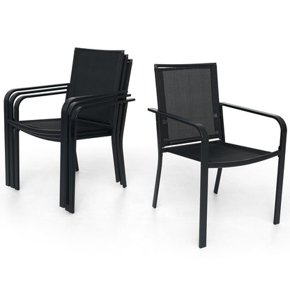 Sling Patio Stackable Dining Chairs