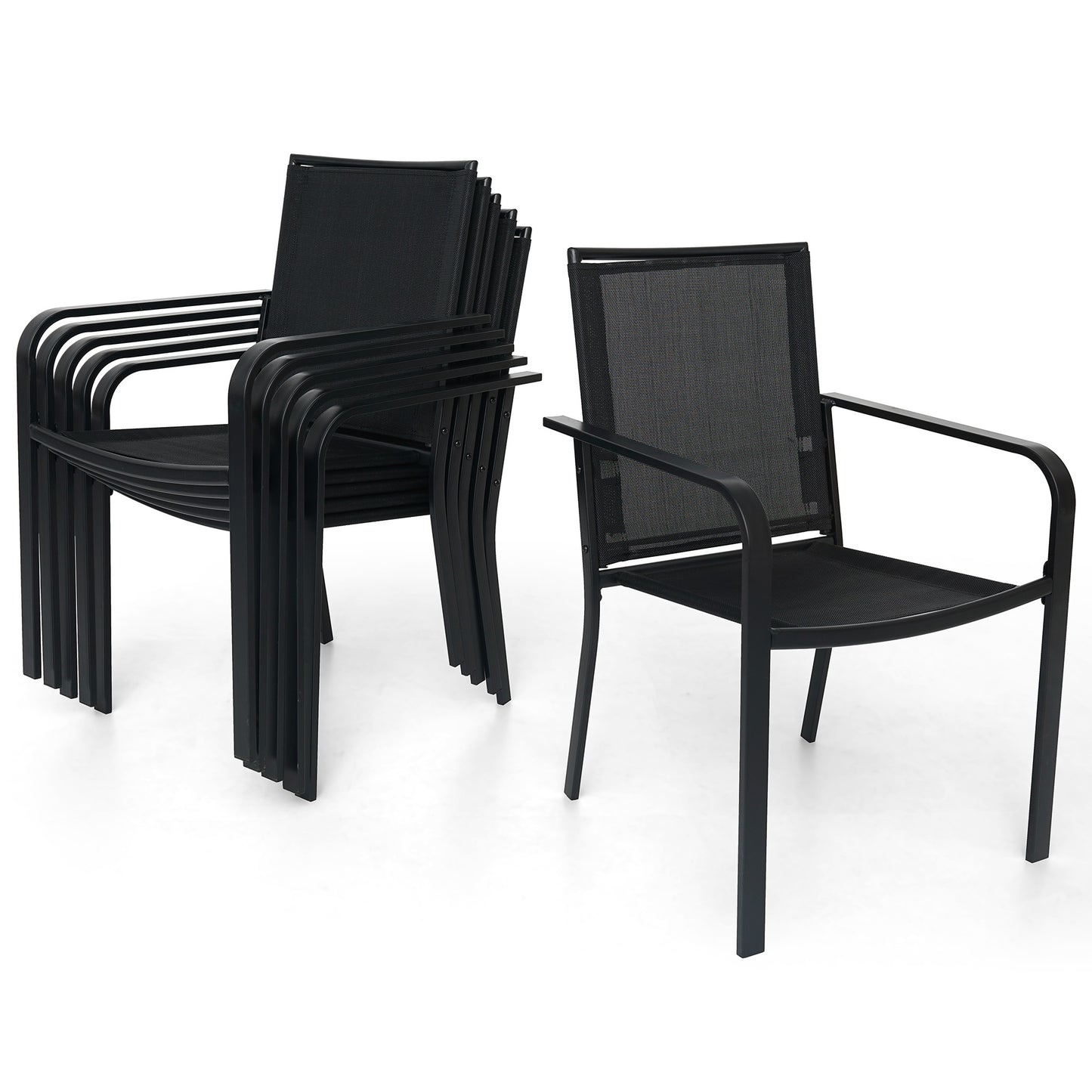 Sling Patio Stackable Dining Chairs