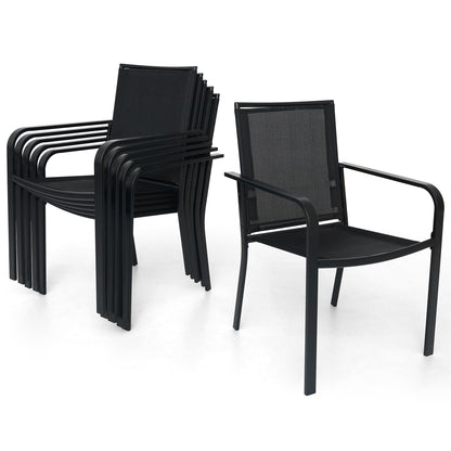 Sling Patio Stackable Dining Chairs