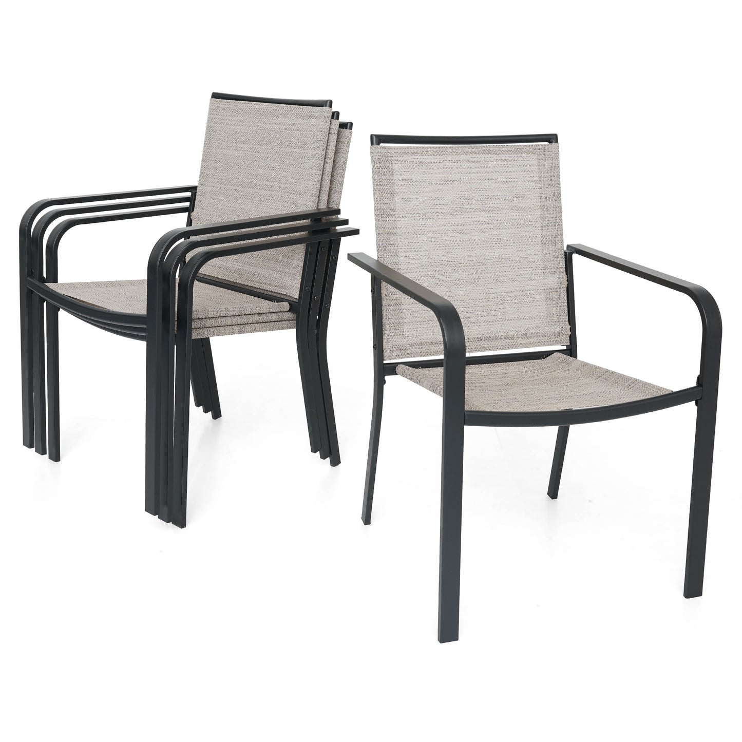 Sling Patio Stackable Dining Chairs