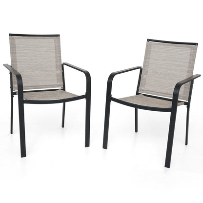Sling Patio Stackable Dining Chairs