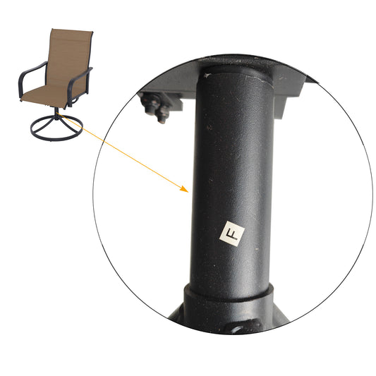 1 Piece Swivel chair parts F