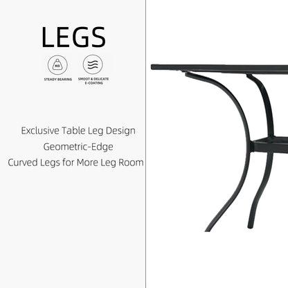 58 inch Round Patio Dining Table with Umbrella Hole